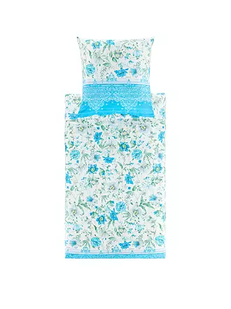 BASSETTI | Satin Bettwäsche CASABLANCA 70x90cm/140x200cm Blau | 